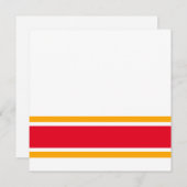 Sportieve felrode gele racestrepen op wit (Voorkant / Achterkant)