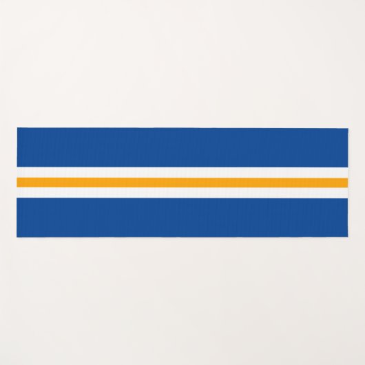 Sportieve gedurfde Deep Blue Sinaasappel White Rac Yogamat (Voorkant (horizontaal))