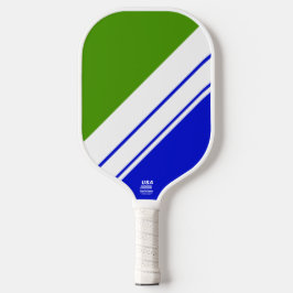 Sportieve gedurfde groene blauwe witte schuine rac pickleball paddle