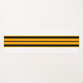 Sportieve geel Sinaasappel zwarte racestrepen op w Yogamat (Voorkant (horizontaal))