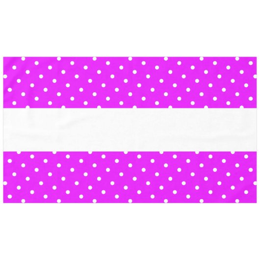 Sportieve gestippelde heldere tropische roze witte tafelkleed (Voorkant (Horizontaal))