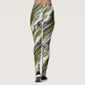 Sportieve Gestreepte Yoga Leggings met GLOW Wa (Achterkant)