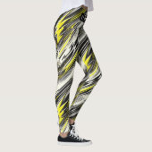 Sportieve Gestreepte Yoga Leggings met GLOW Wa (Rechts)
