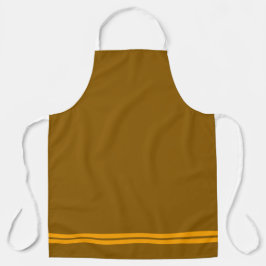 Sportieve Golden Brown Twin Yellow Racing Stripes Schort