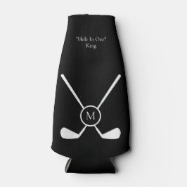 Sportieve Golfclubs Illustratie Aangepaste Monogra Flesjeskoeler