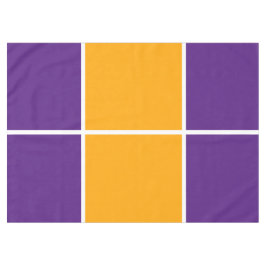Sportieve goudgele Paarse ruitstrepen Tafelkleed