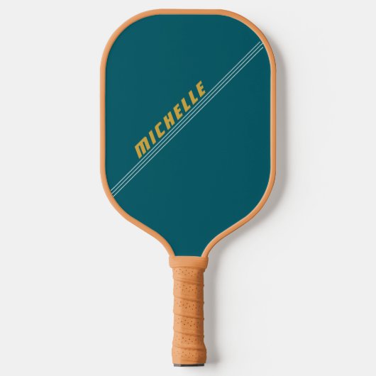 Sportieve Groene Aangepaste Naam Pickleball Paddle (Voorkant)