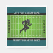 Sportieve groene Football Fan Party Servetten (Voorkant)