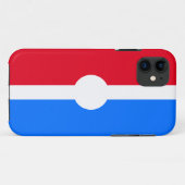 Sportieve Helder Rood Wit Blauw Geometrische Strep Case-Mate iPhone Case (Achterkant (horizontaal))