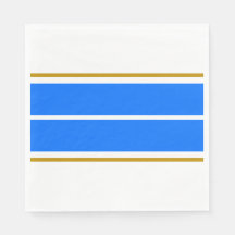 Sportieve helderblauwe brede racestrepen op wit