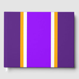 Sportieve heldere Paarse witte racestrepen Gastenboek