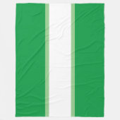Sportieve Heldere Twee Tone Groene Witte Racing St Fleece Deken (Voorkant)