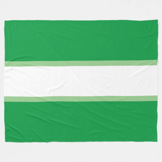 Sportieve Heldere Twee Tone Groene Witte Racing St Fleece Deken (Voorkant (Horizontaal))