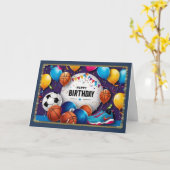 Sportieve Kaart van de verjaardag van de jonge jon (Gele Bloem)