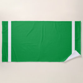 Sportieve Kelly Green Bold White Ege Accent Stripe Strandlaken