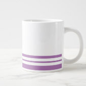 Sportieve Lavendel Witte Vette Bodem Racing Stripe Grote Koffiekop (Rechts)