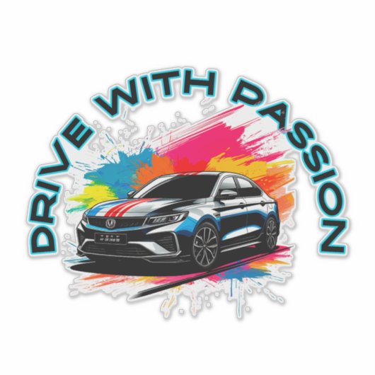 Sportieve luxe auto sticker (Voorkant)