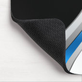 Sportieve metalen rondingen met uw monogram muismat (Hoek)