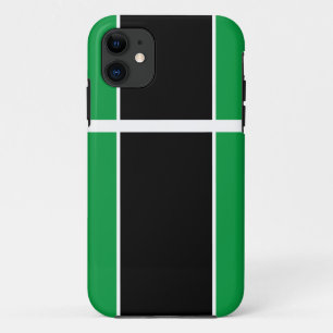 Sportieve Moderne Zwarte Groene Witte Racing Strep Case-Mate iPhone Case