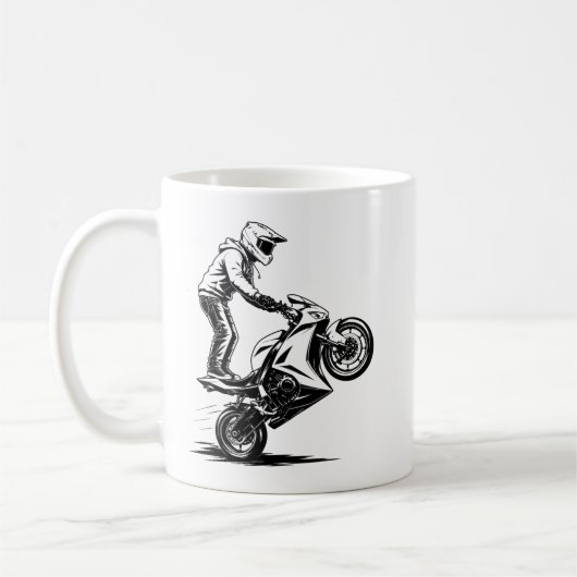 Sportieve motor stunt koffiemok (Links)