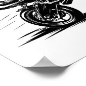 Sportieve motor stunt poster (Hoek)