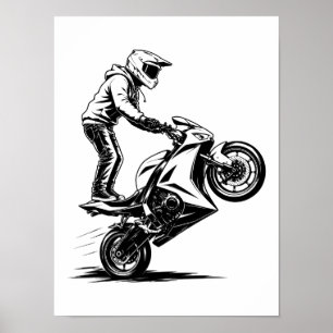 Sportieve motor stunt  poster