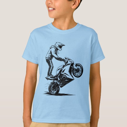 Sportieve motor stunt t-shirt (Voorkant)