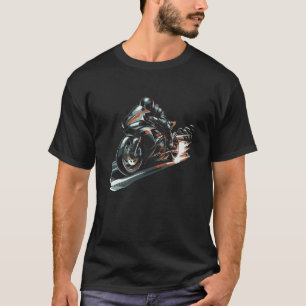 Sportieve motorrace motorfiets mannen jongens graf t-shirt