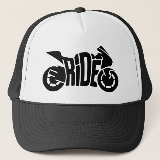Sportieve motorrit trucker pet (Voorkant)