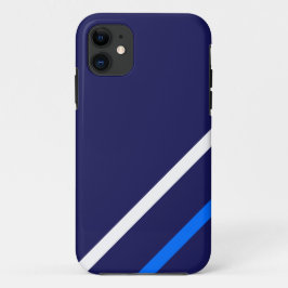 Sportieve Navy Slim Bright Blue White Racing Strip Case-Mate iPhone Case