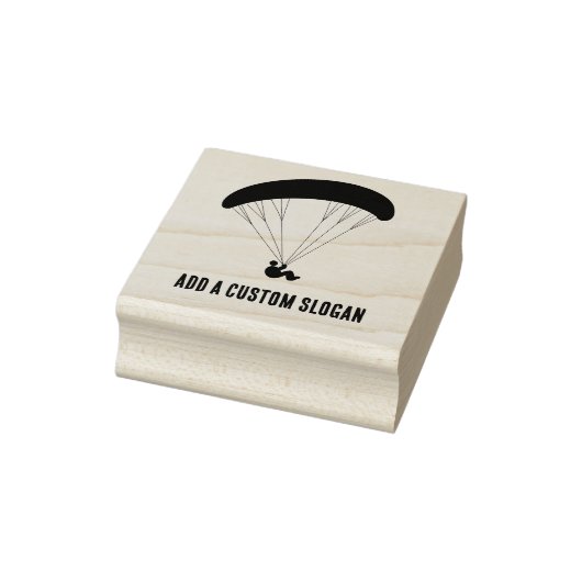 Sportieve paragliding Graphic - Aangepaste slogan  Rubberstempel (Stempel)