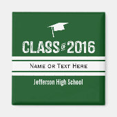 Sportieve Prep Stripe Graduation Cap Klasse van 20 Magneet (Voorkant)