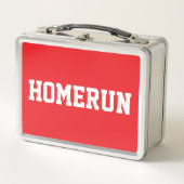 Sportieve pret felrood en wit HOMERUN tekst  (Voorkant)