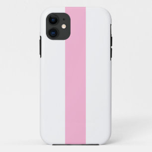 Sportieve professionele roze witte verticale strep Case-Mate iPhone case