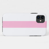 Sportieve professionele roze witte verticale strep Case-Mate iPhone case (Achterkant (horizontaal))