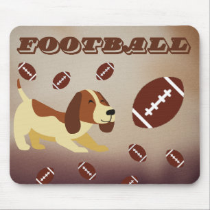 Sportieve Pup HONDENLIEFDE FOOTBALL Opwinding Muismat