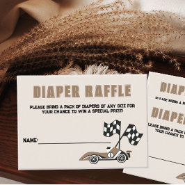 Sportieve Race Auto Luier Raffle Informatiekaartje