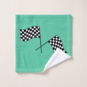 Sportieve raceauto gepersonaliseerd bad handdoek (Wasdoekje)