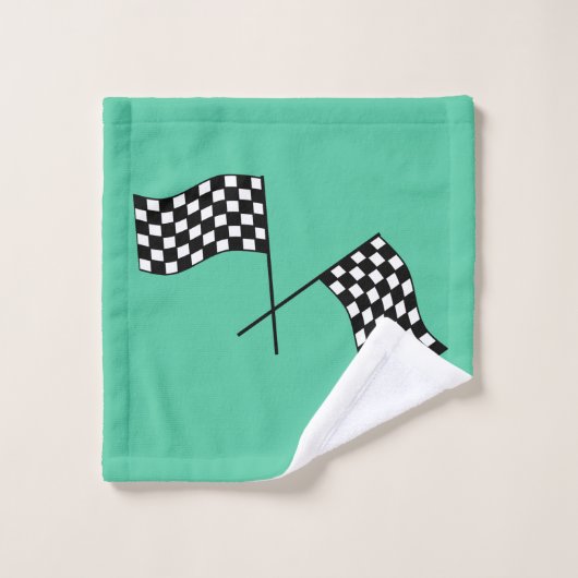 Sportieve raceauto gepersonaliseerd bad handdoek (Wasdoekje)