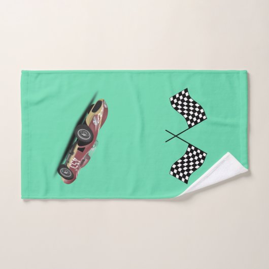 Sportieve raceauto gepersonaliseerd bad handdoek (Handdoek)