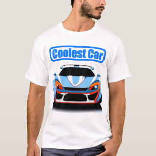 Sportieve raceauto in levendige kleuren t-shirt
