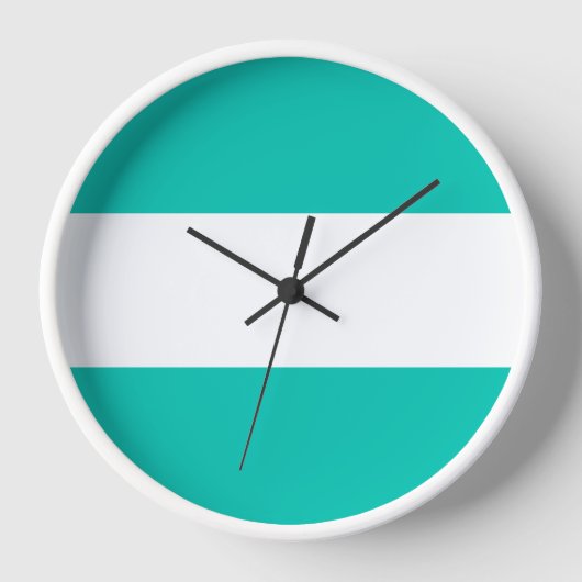 Sportieve Retro Aqua Witte Bredere Zeevaart Strepe (Voorkant)