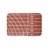 Sportieve rode hardloopbaan badmat (Voorkant)