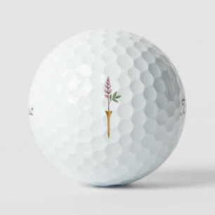 Sportieve Romantische Bloemige Steel Golf Tee Huwe Golfballen