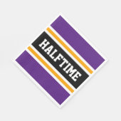 Sportieve Royal Paarse Yellow Black HALFTIME Strip Servet (Hoek)