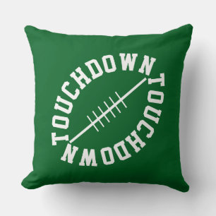 Sportieve Schuing Football TOUCHDOWN Op Diep Groen Kussen
