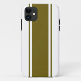 Sportieve stijlvolle Golden Olive White Racing Str Case-Mate iPhone Case