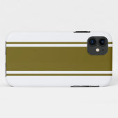 Sportieve stijlvolle Golden Olive White Racing Str Case-Mate iPhone Case (Achterkant (horizontaal))