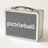 Sportieve strakke witte PICKLEBALL op modern grijs (Achterkant)