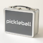 Sportieve strakke witte PICKLEBALL op modern grijs (Voorkant)